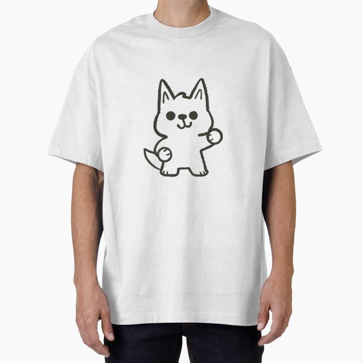 Black Cat With Paws Up Oversized T-Shirt