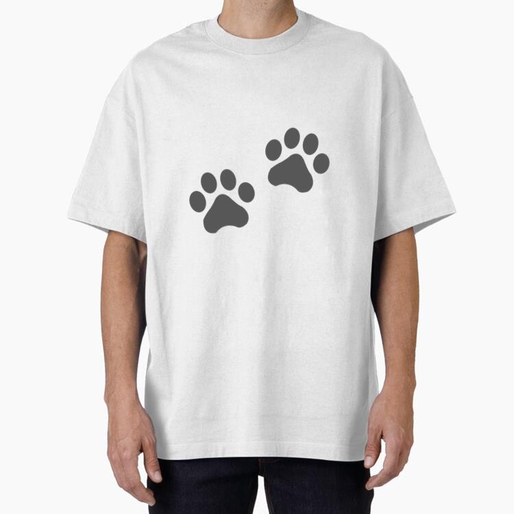 Cat Footprint Icon Oversized T-Shirt