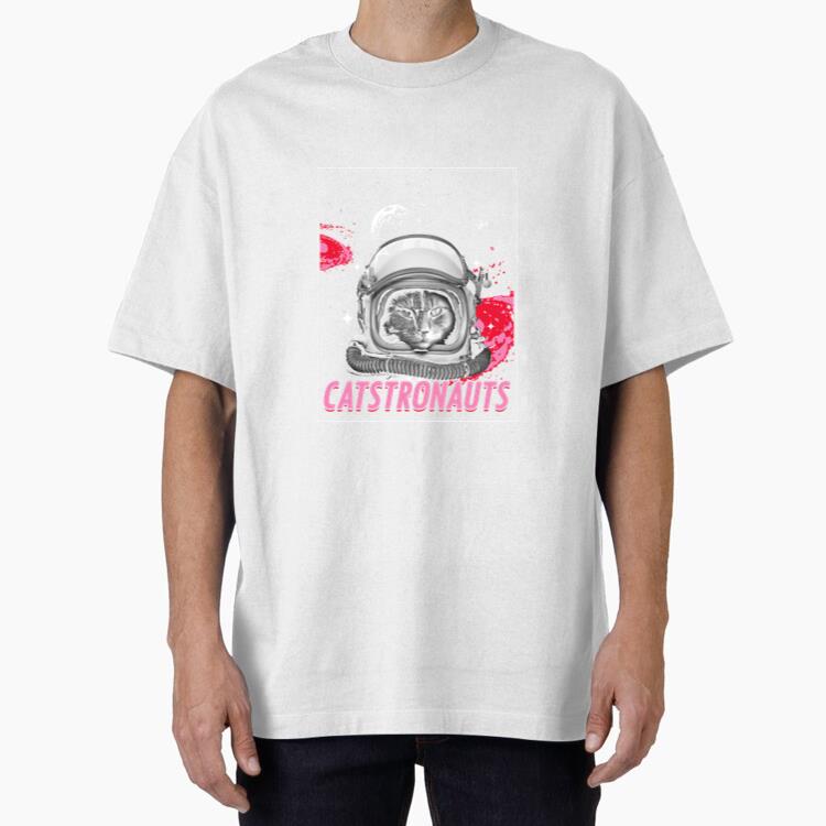 Catstronaut Space Cat Lover Astronaut Oversized T-Shirt