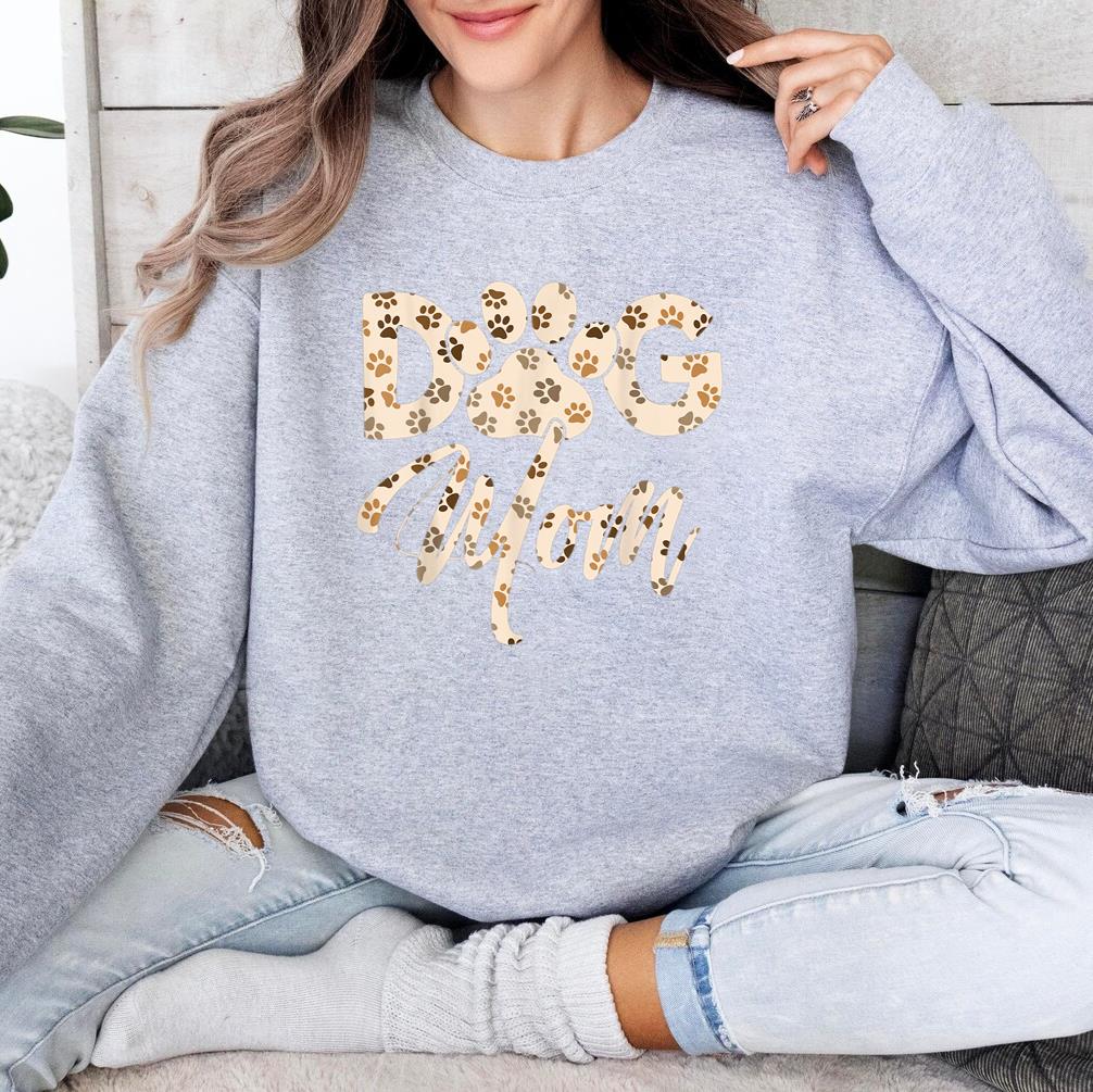 Dog Mom Dog Paw Sweatshirt