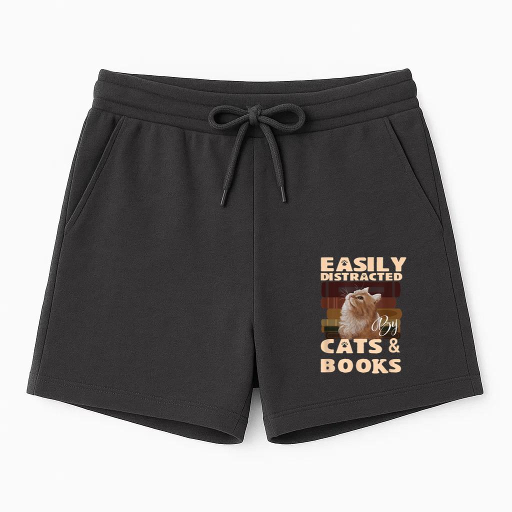 Easily Distracted By Cats And Books Short