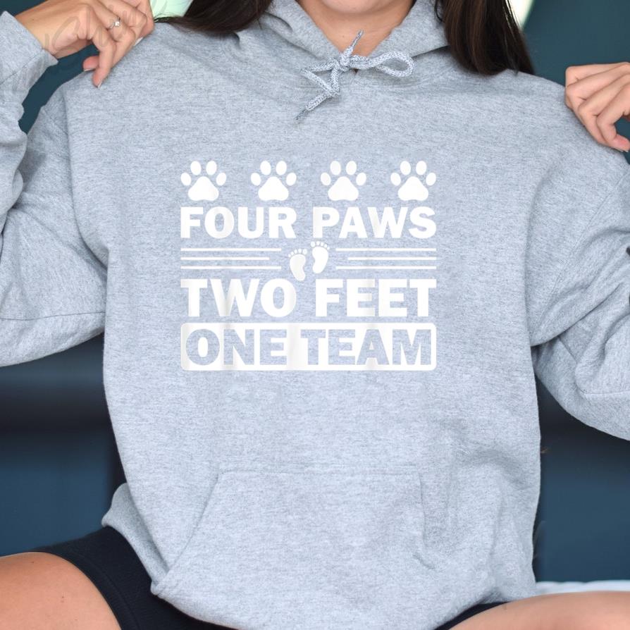 Four Paws Two Feet One Team Dog Hoodie