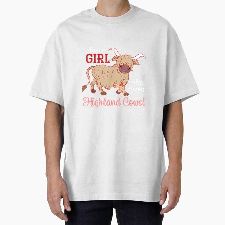 Highland Cattle Cow Farmer Oversized T-Shirt