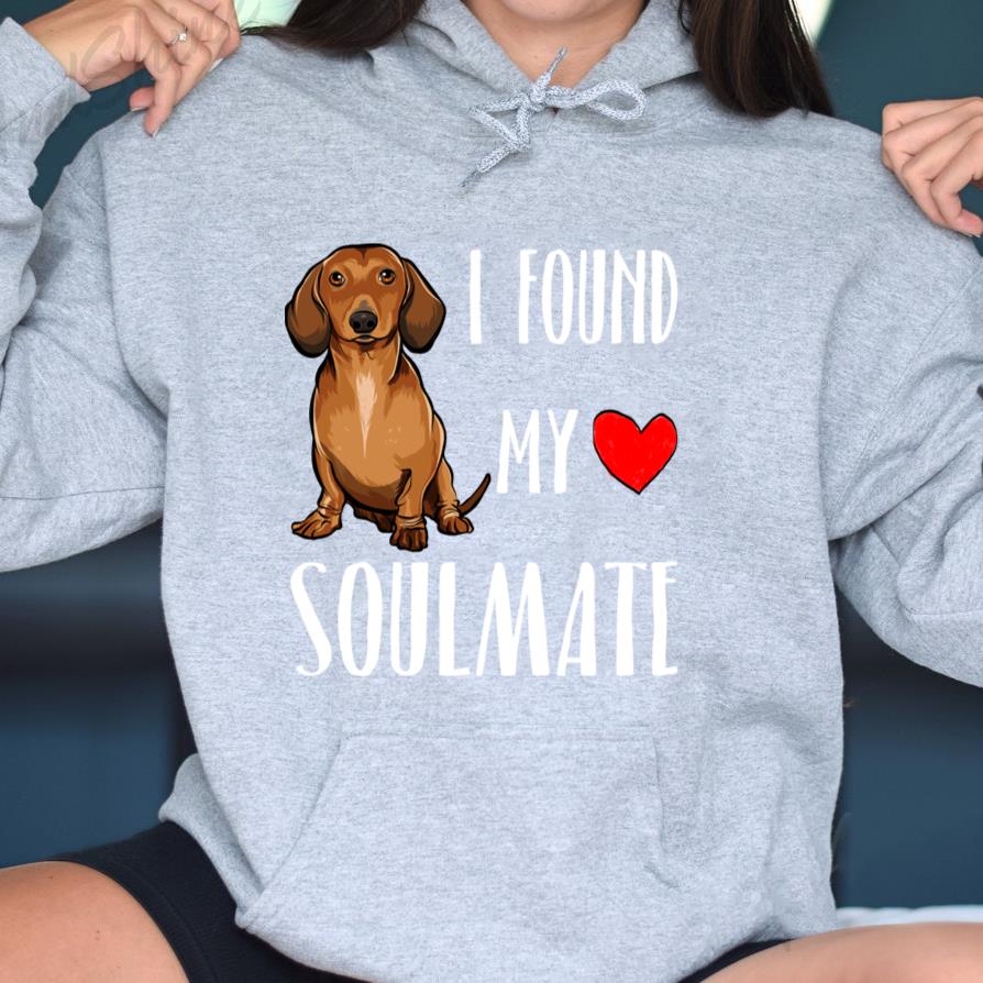 I Found My Soulmate Brown Dachshund Dog Hoodie