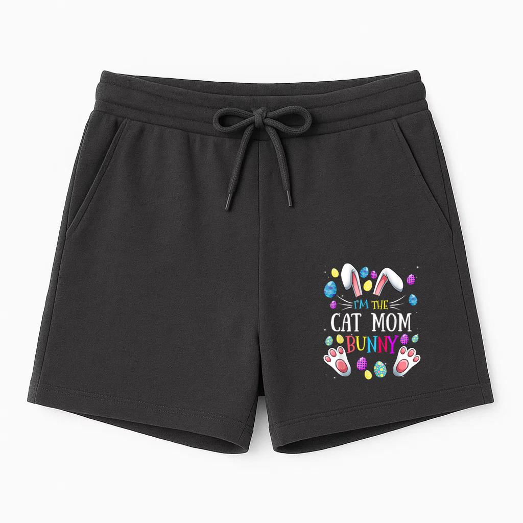 Im the Cat Mom Bunny Matching Family Easter Party Short