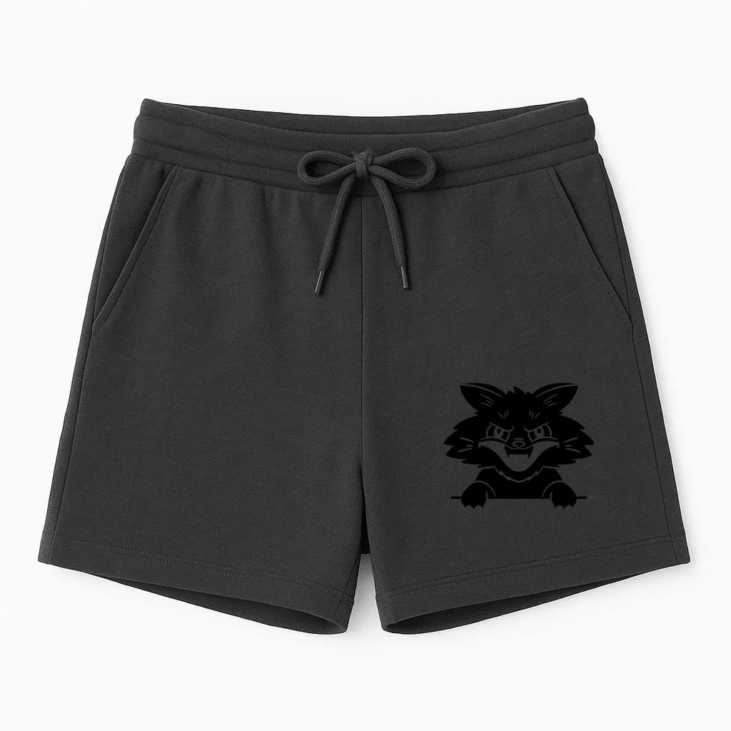 Mischievous Black Cat Design Short