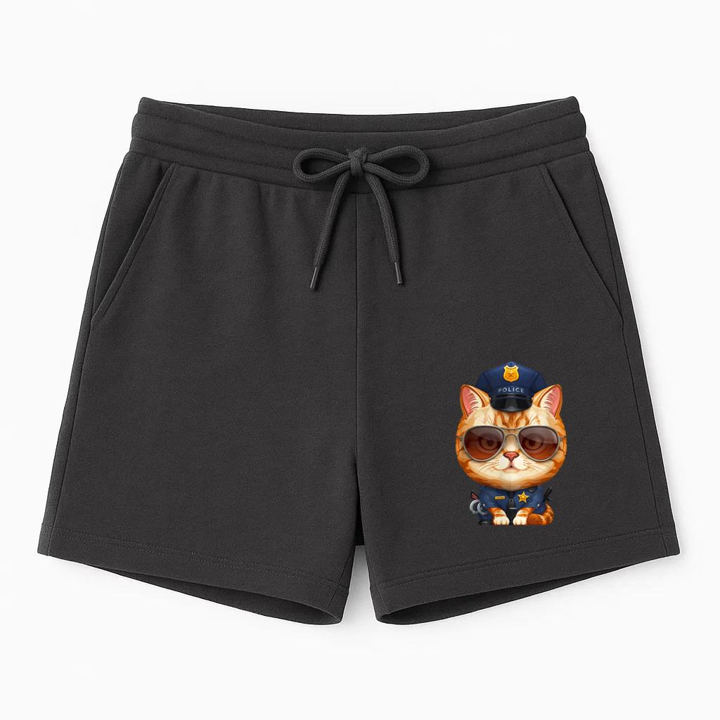 Orange Tabby Cat Police Short