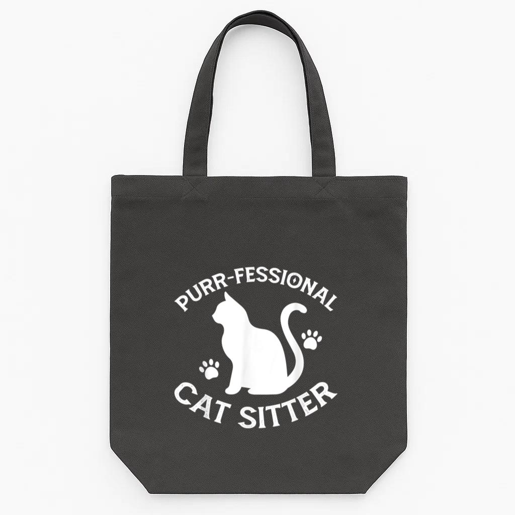 Purr-fessional Cat Sitter Tote Canvas Bag