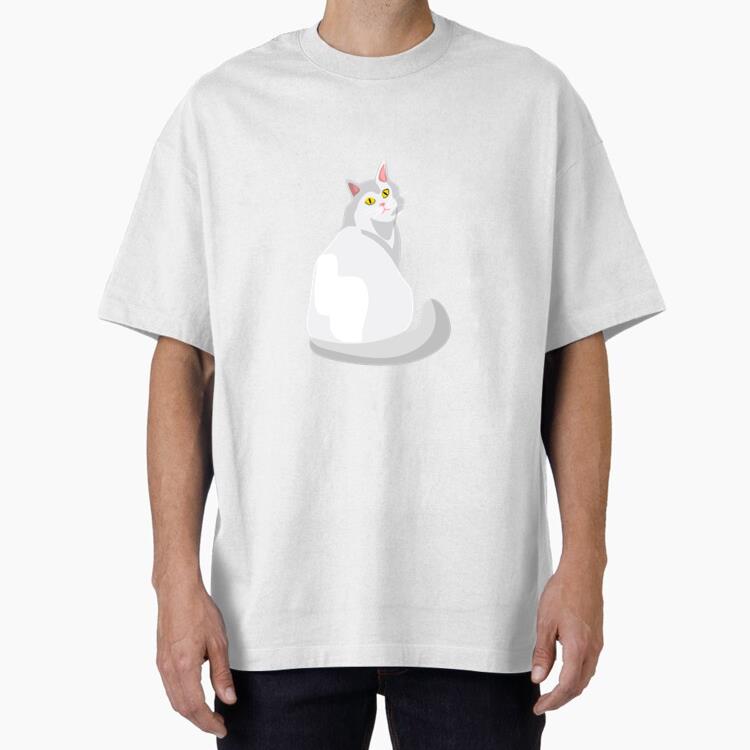 Ragdoll Cat Illustration Oversized T-Shirt