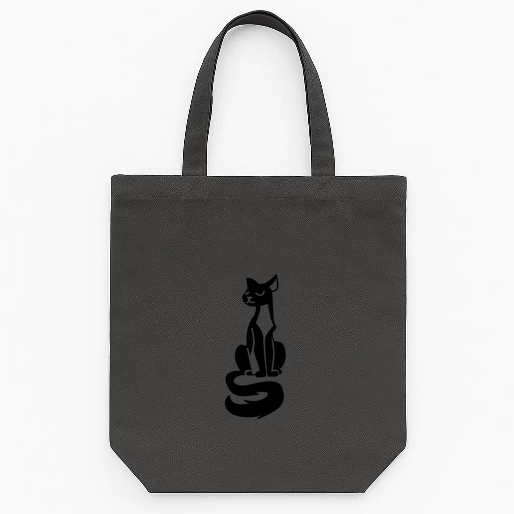 Simple Stylish Cat Tote Canvas Bag