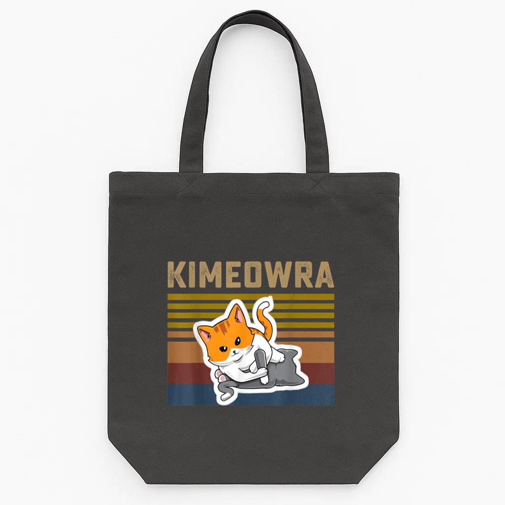 Vintage Kimeowra Cat Tote Canvas Bag