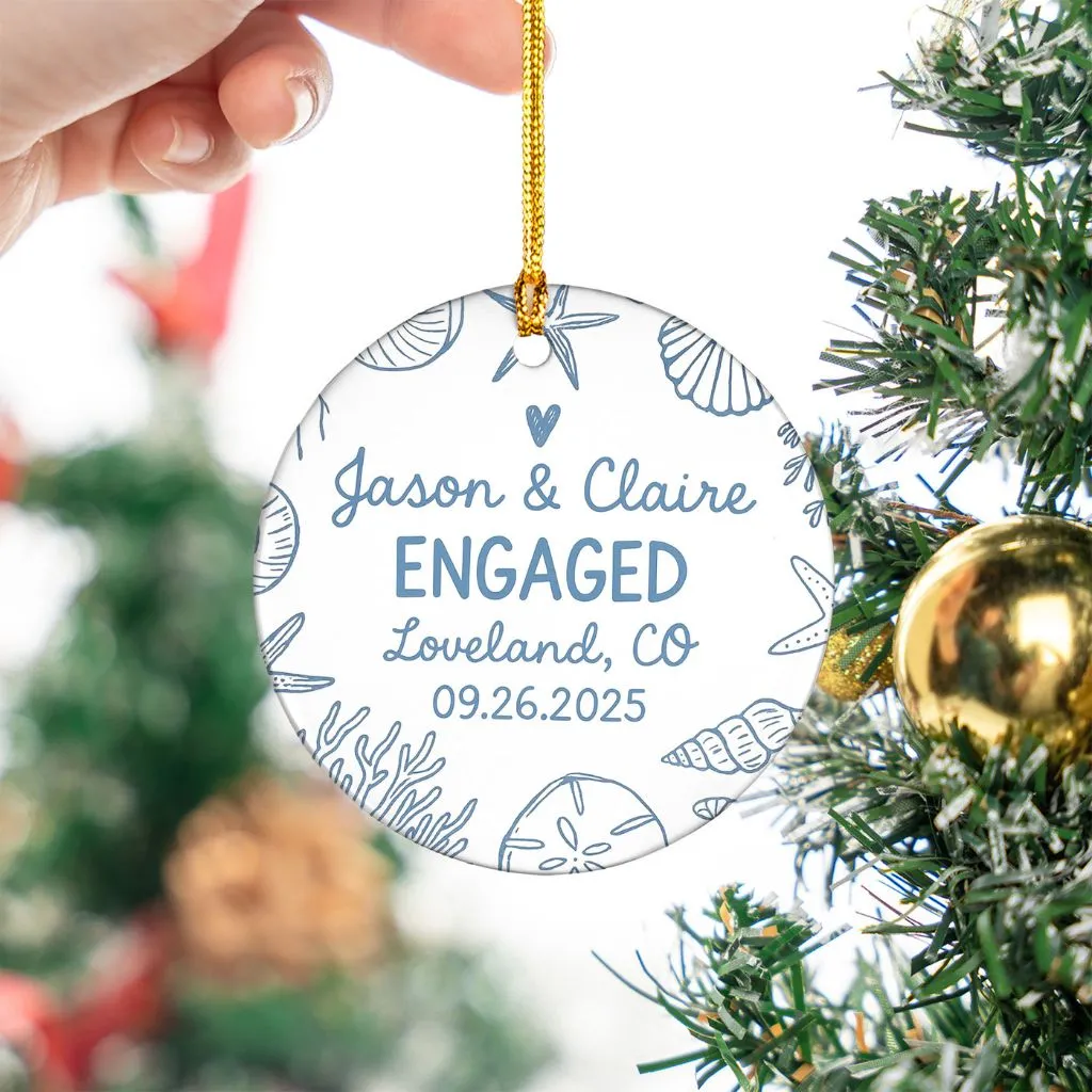 2025 Engagement Christmas Ornament Gift | Personalized Holiday Keepsake for Newly Engaged | Perfect Bridal Shower Present - Image 8