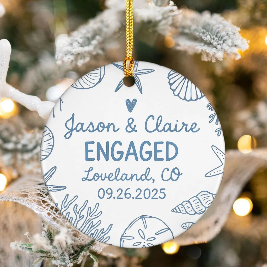 2025 Engagement Christmas Ornament Gift | Personalized Holiday Keepsake for Newly Engaged | Perfect Bridal Shower Present - Image 7