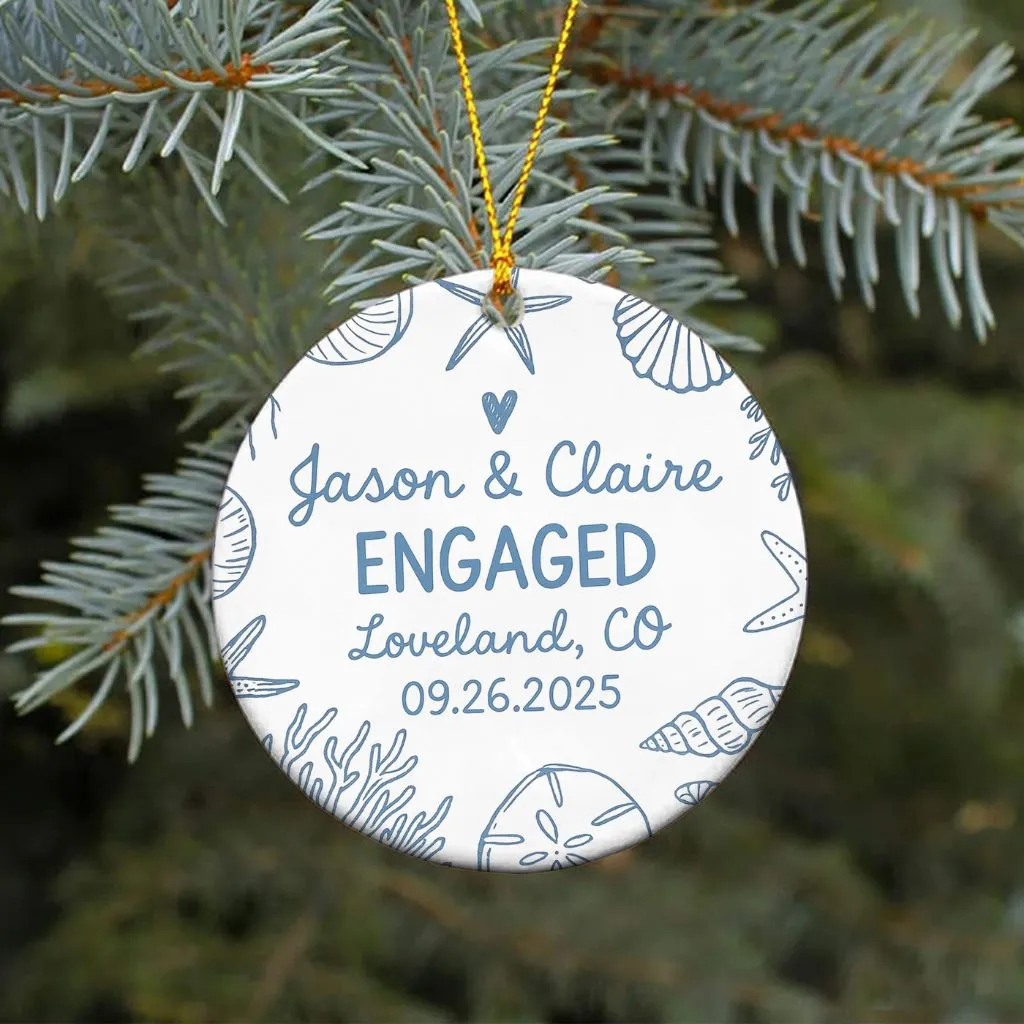 2025 Engagement Christmas Ornament Gift | Personalized Holiday Keepsake for Newly Engaged | Perfect Bridal Shower Present - Image 4