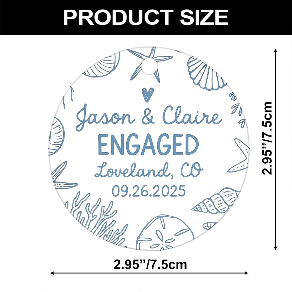 2025 Engagement Christmas Ornament Gift | Personalized Holiday Keepsake for Newly Engaged | Perfect Bridal Shower Present - Image 5