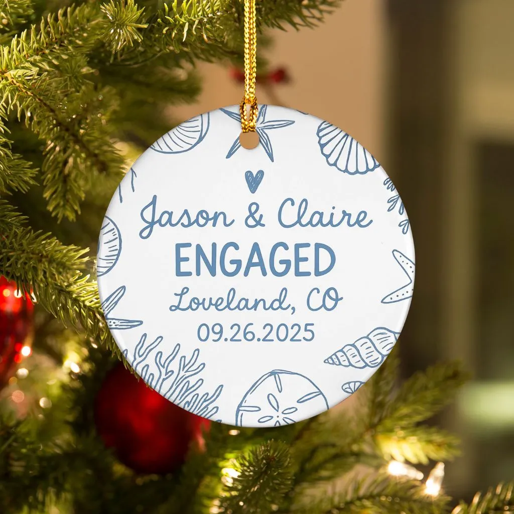 2025 Engagement Christmas Ornament Gift | Personalized Holiday Keepsake for Newly Engaged | Perfect Bridal Shower Present - Image 2