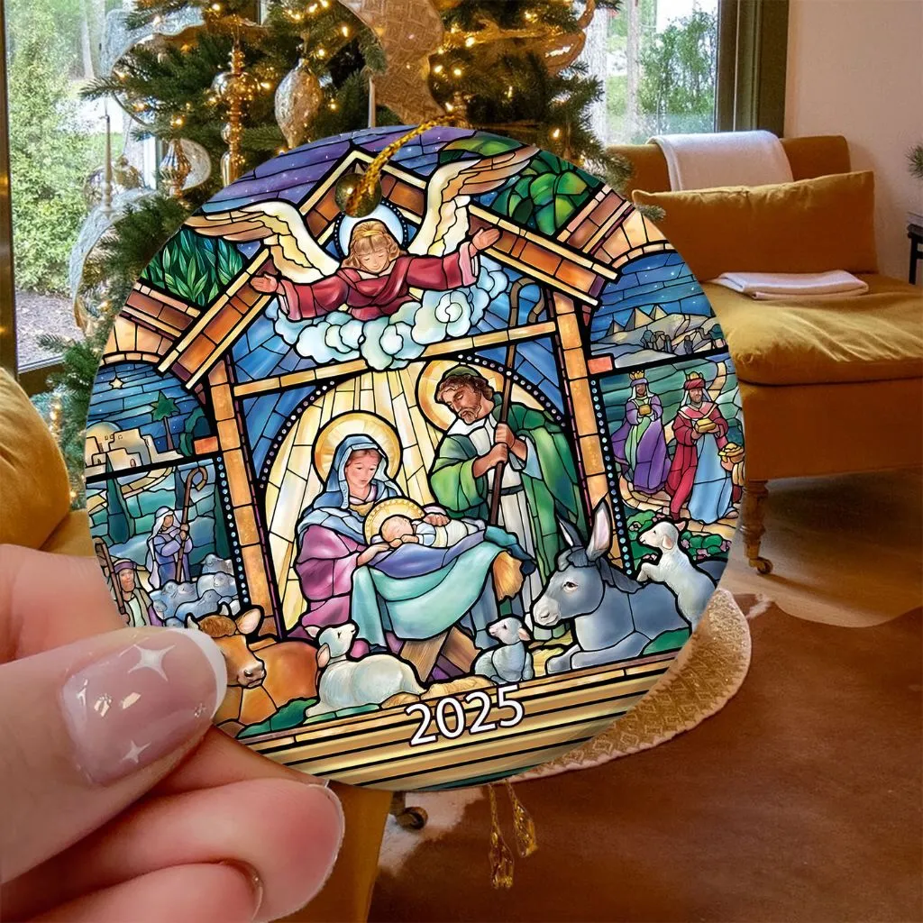 2025 Nativity Scene Ornament | Traditional Holiday Keepsake | Meaningful Religious Decoration - Image 6