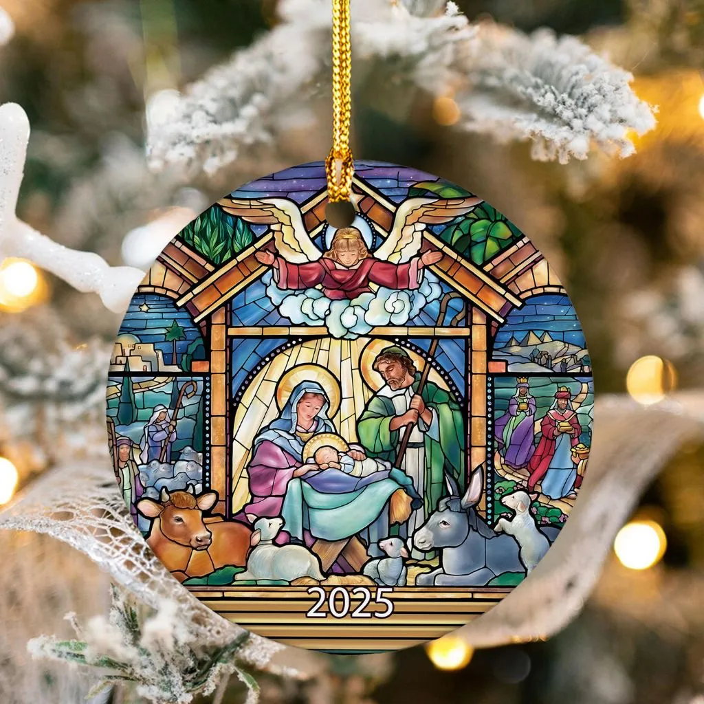 2025 Nativity Scene Ornament | Traditional Holiday Keepsake | Meaningful Religious Decoration - Image 7