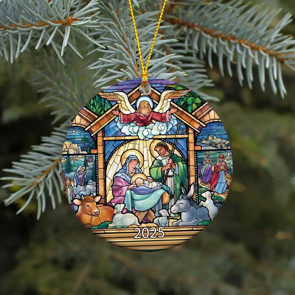 2025 Nativity Scene Ornament | Traditional Holiday Keepsake | Meaningful Religious Decoration - Image 4