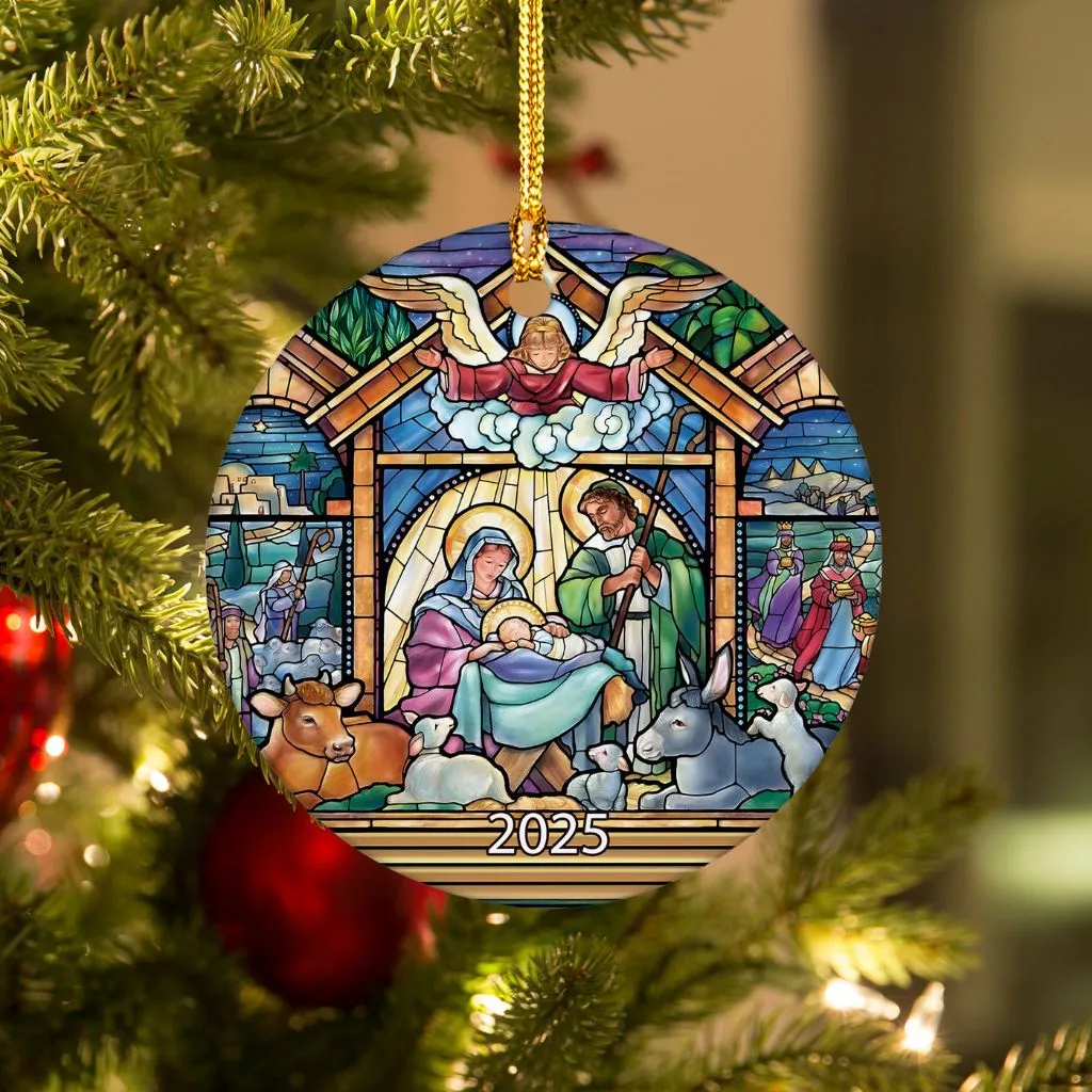 2025 Nativity Scene Ornament | Traditional Holiday Keepsake | Meaningful Religious Decoration - Image 2
