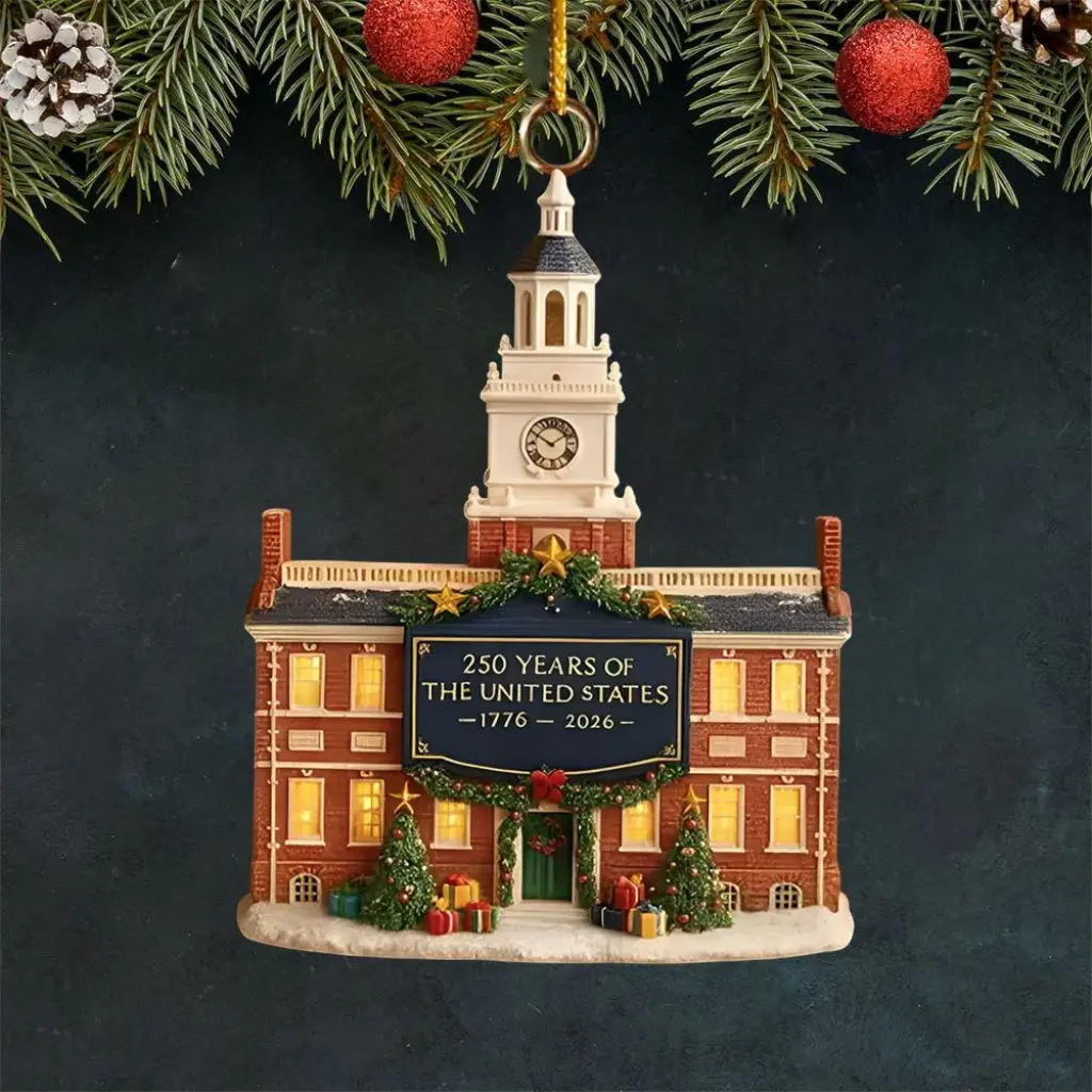 America 250th Anniversary Ornament, 1776-2026 Patriotic Acrylic Decoration, USA Commemorative Gift - Image 3