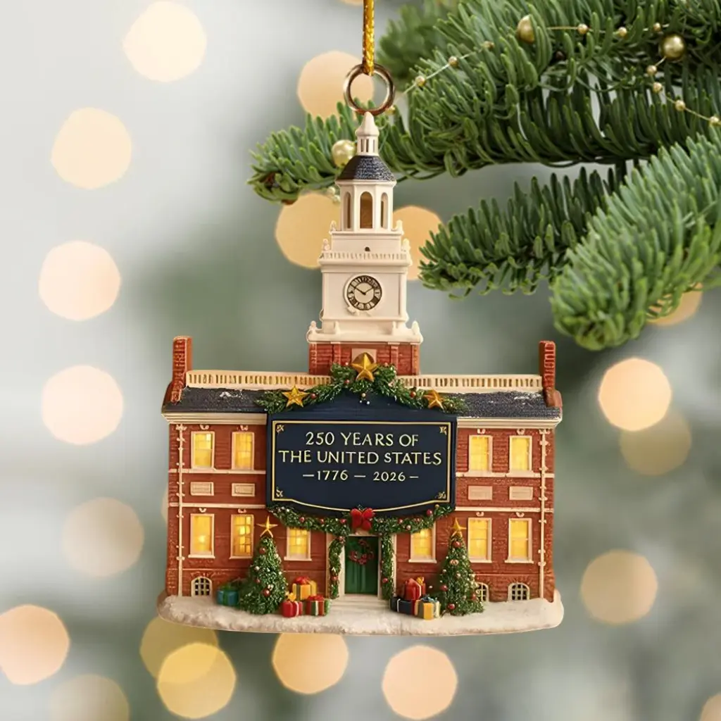 America 250th Anniversary Ornament, 1776-2026 Patriotic Acrylic Decoration, USA Commemorative Gift - Image 4