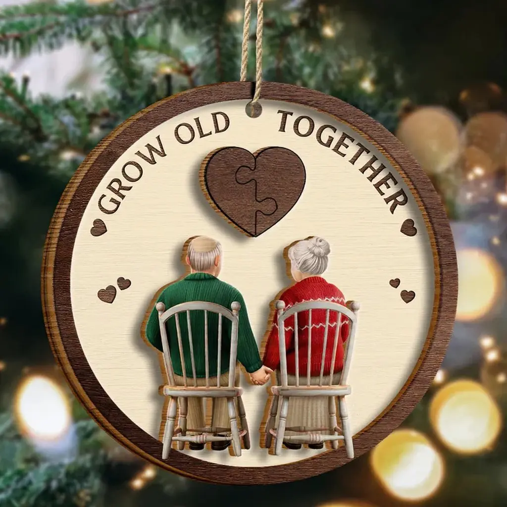 Anniversary Gift for Couple | "You and Me" 2-Layered Wooden Ornament