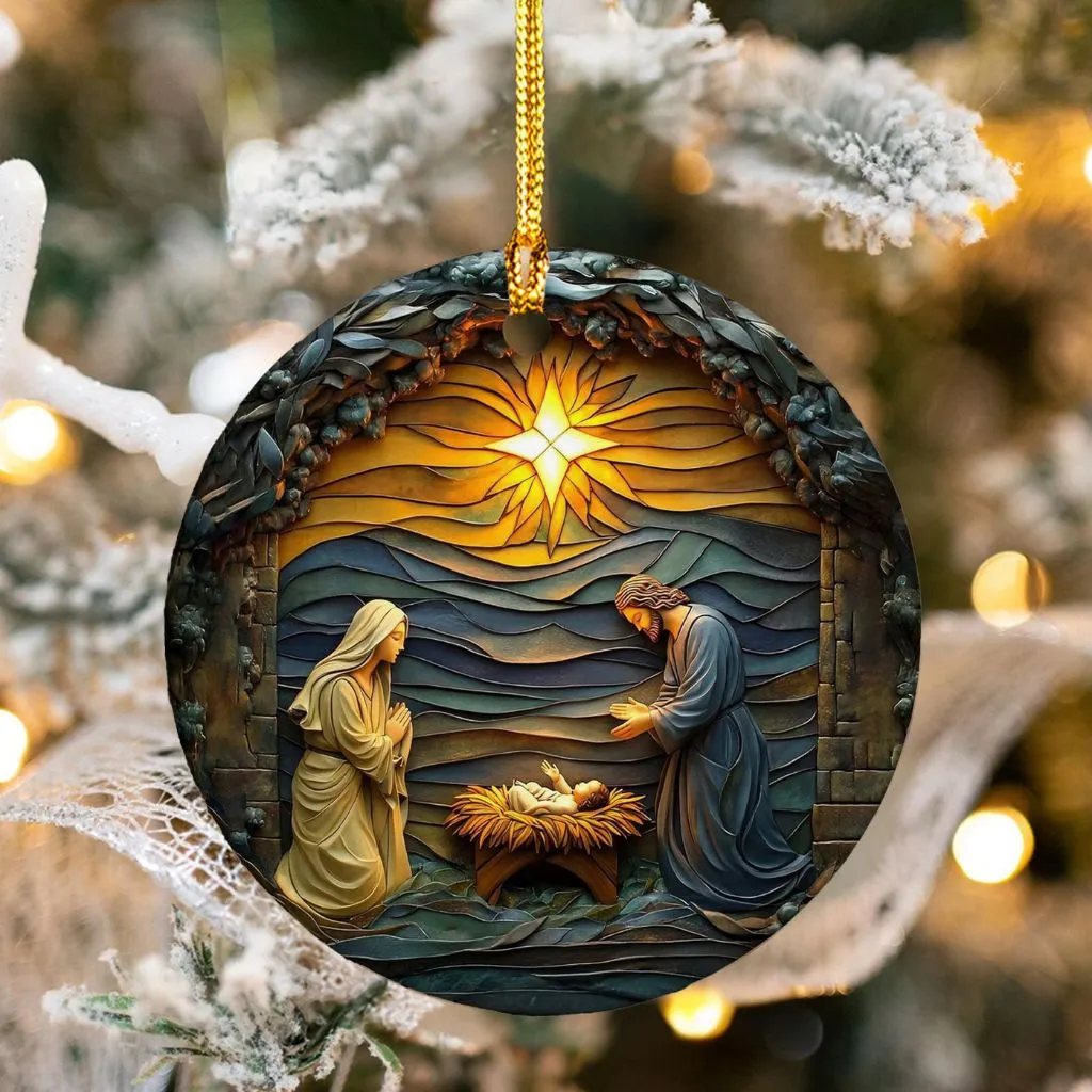 Baby Jesus Christmas Ornament | Traditional Nativity Scene Keepsake | Meaningful Religious Decoration - Image 8