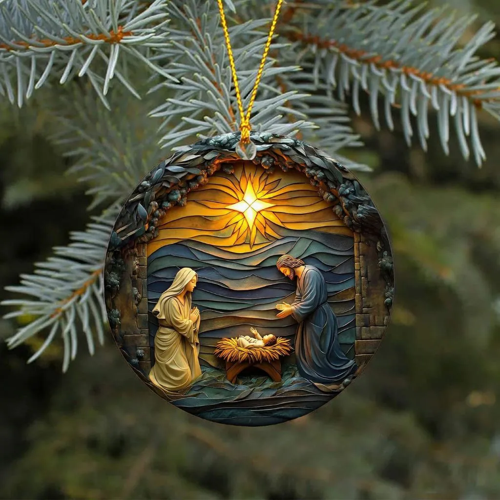 Baby Jesus Christmas Ornament | Traditional Nativity Scene Keepsake | Meaningful Religious Decoration - Image 6