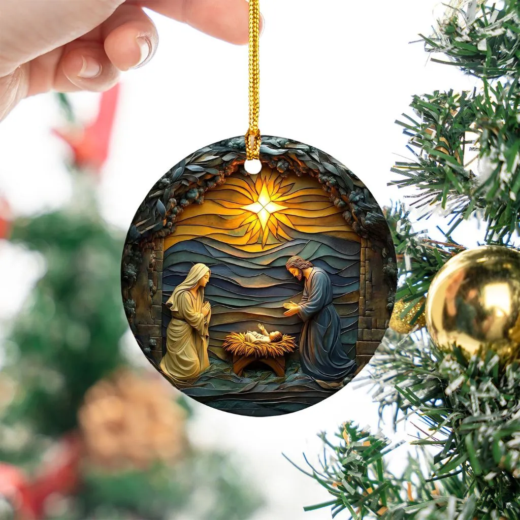 Baby Jesus Christmas Ornament | Traditional Nativity Scene Keepsake | Meaningful Religious Decoration - Image 3
