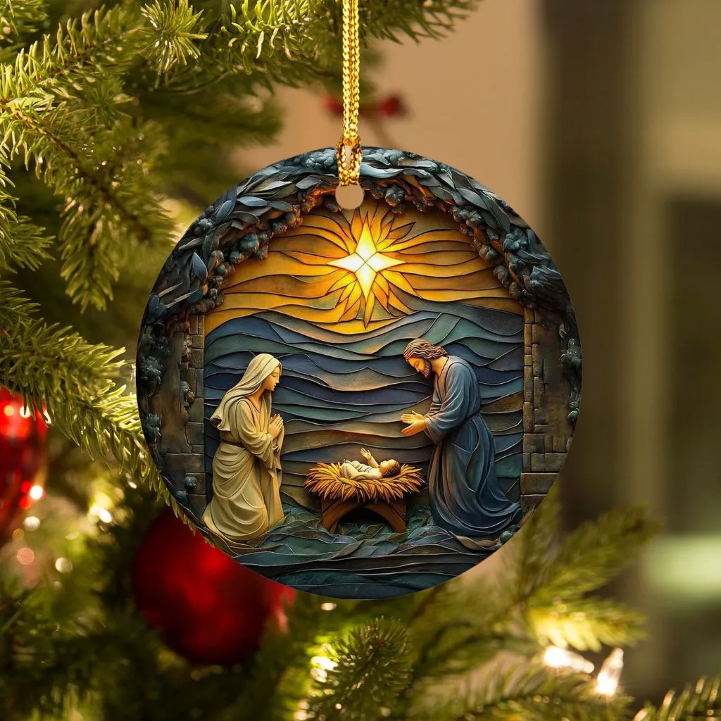 Baby Jesus Christmas Ornament | Traditional Nativity Scene Keepsake | Meaningful Religious Decoration - Image 2
