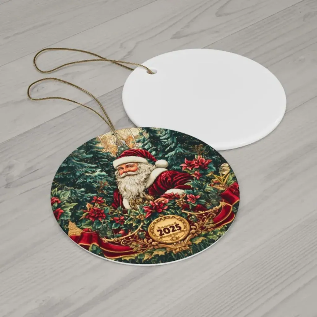 Christmas 2025 Dated Ornament | Holiday Ceramic Keepsake | Classic Tree Decoration - Image 2