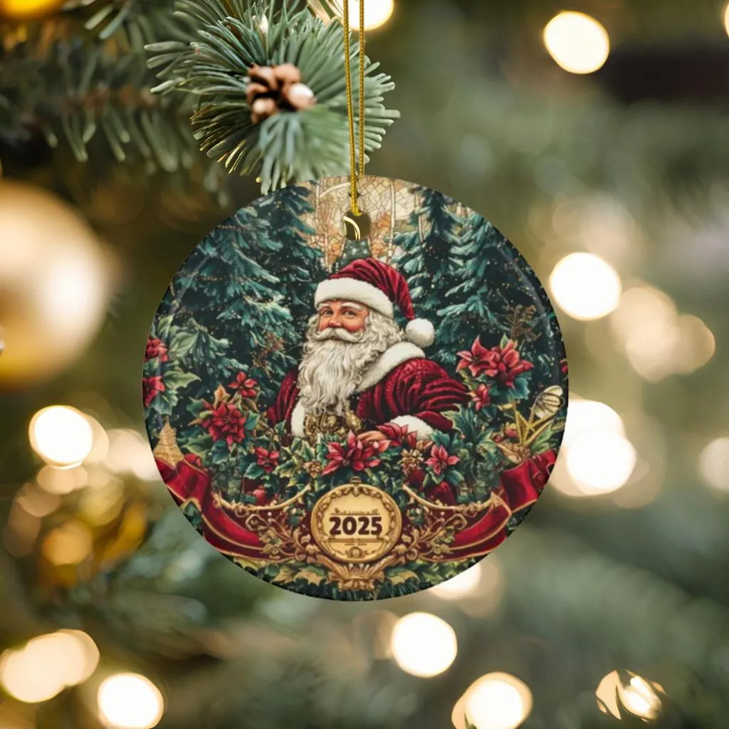 Christmas 2025 Dated Ornament | Holiday Ceramic Keepsake | Classic Tree Decoration - Image 4