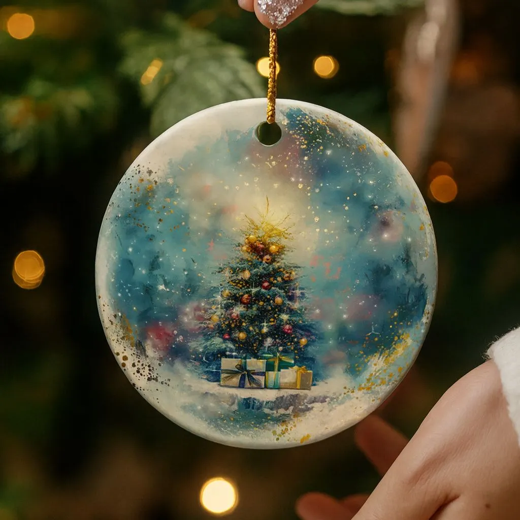 Christmas 2025 Ornament | Holiday Ceramic Keepsake | Classic Tree Decoration - Image 4