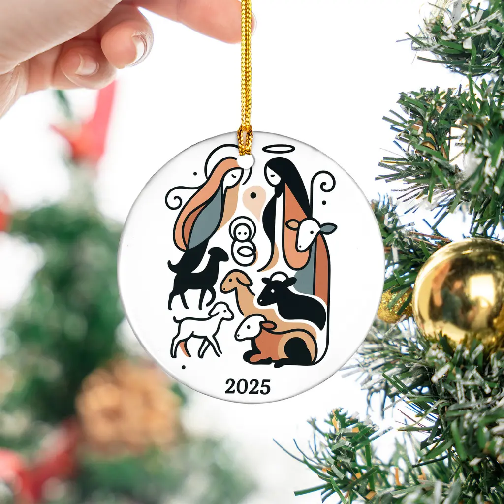 Christian Christmas Decor Holy Family Ornament | Nativity Scene Religious Gift for Family - Image 4