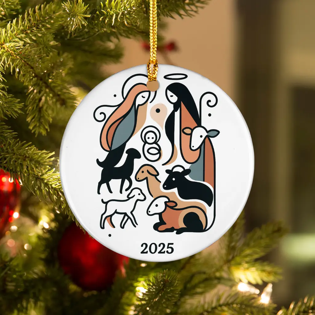 Christian Christmas Decor Holy Family Ornament | Nativity Scene Religious Gift for Family - Image 2