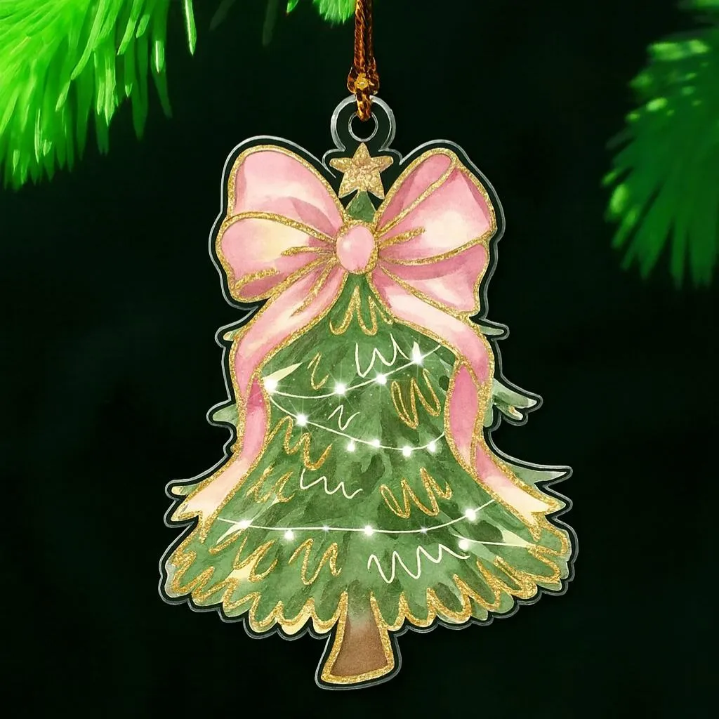 Christmas Tree Bow Ornament | Festive Ribbon Decoration | Holiday Keepsake - Image 6
