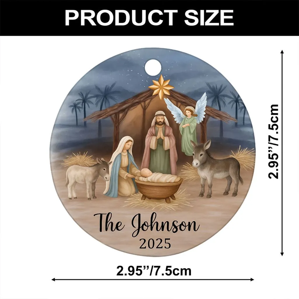Custom Family Nativity Scene Ornament | Custom Religious Tree Decoration | Special Gift for Faith-Filled Homes - Image 8