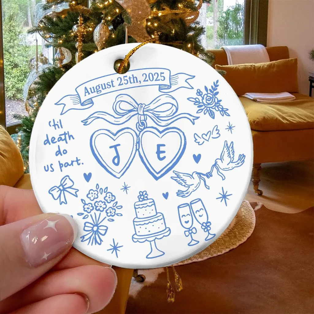 Custom First Christmas Engagement Ornament | Personalized Newlywed Holiday Keepsake | Unique Gift for Couples - Image 7
