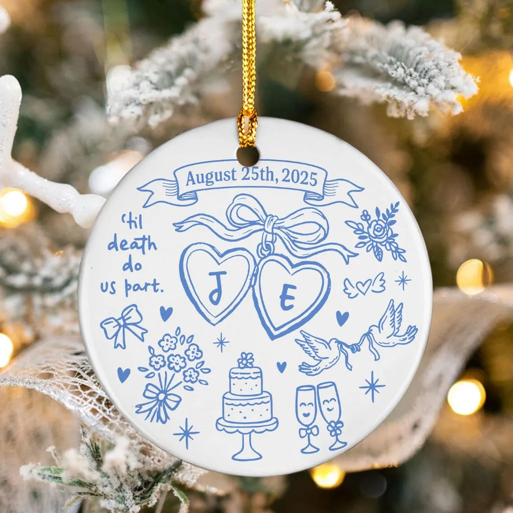 Custom First Christmas Engagement Ornament | Personalized Newlywed Holiday Keepsake | Unique Gift for Couples - Image 4
