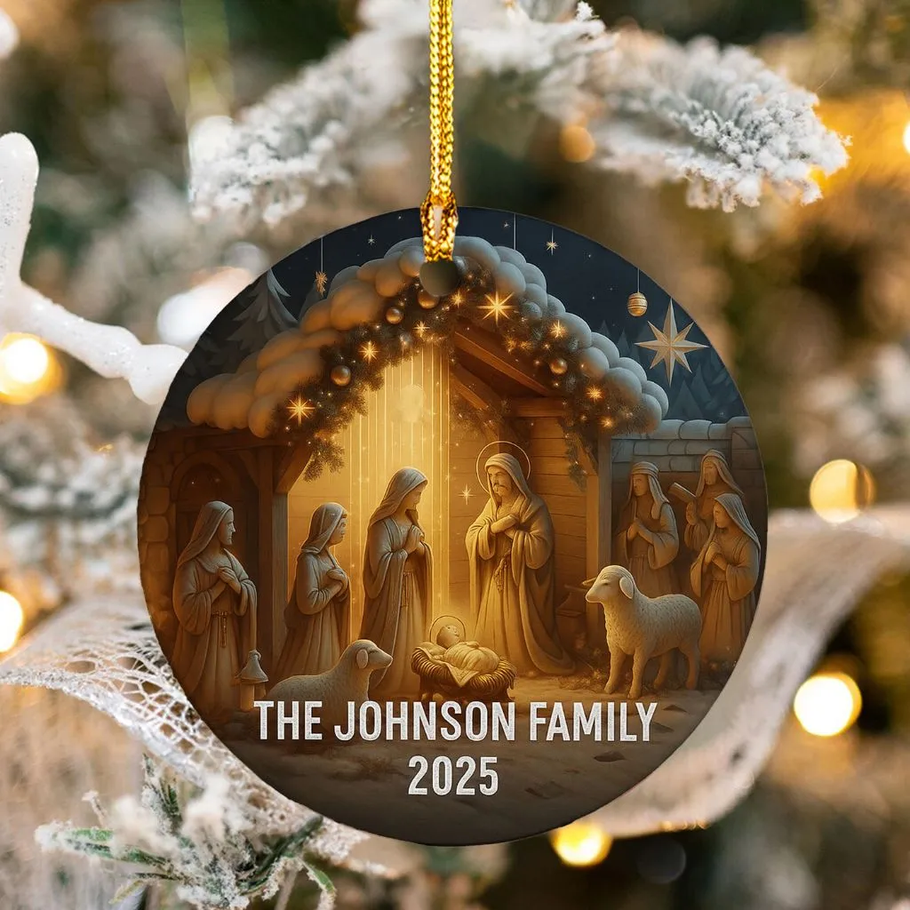 Custom Jesus Religious Christian Ornament | Custom Holiday Tree Decoration | Special Gift for Devotional Homes - Image 7