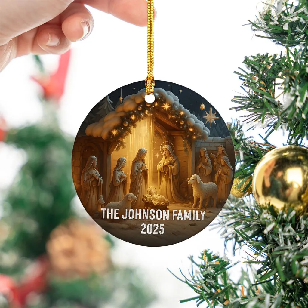 Custom Jesus Religious Christian Ornament | Custom Holiday Tree Decoration | Special Gift for Devotional Homes - Image 5
