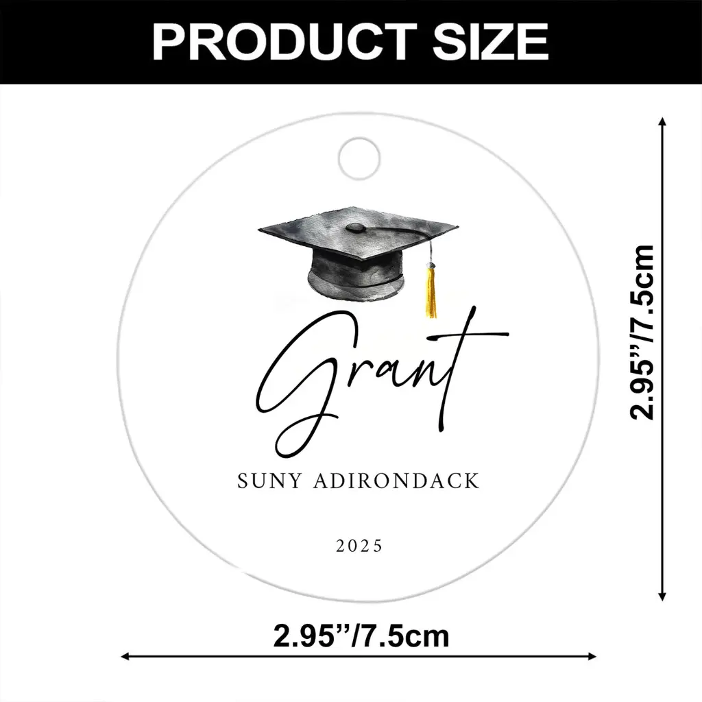 Personalized Master's Degree Graduation Ornament 2025 | Custom "Mastered It" Christmas Gift - Image 3