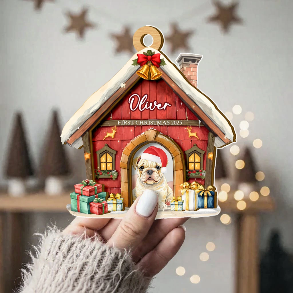 Personalized First Christmas Dog Ornament | Wooden & Acrylic Layered Keepsake | Unique Christmas Ornament for Pet Lover - Image 4