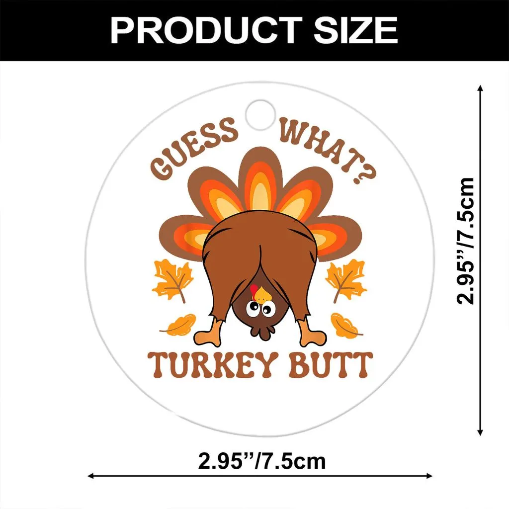 Funny Thanksgiving Turkey Ornament | Humorous Holiday Decoration | Unique Gift for Thanksgiving - Image 3