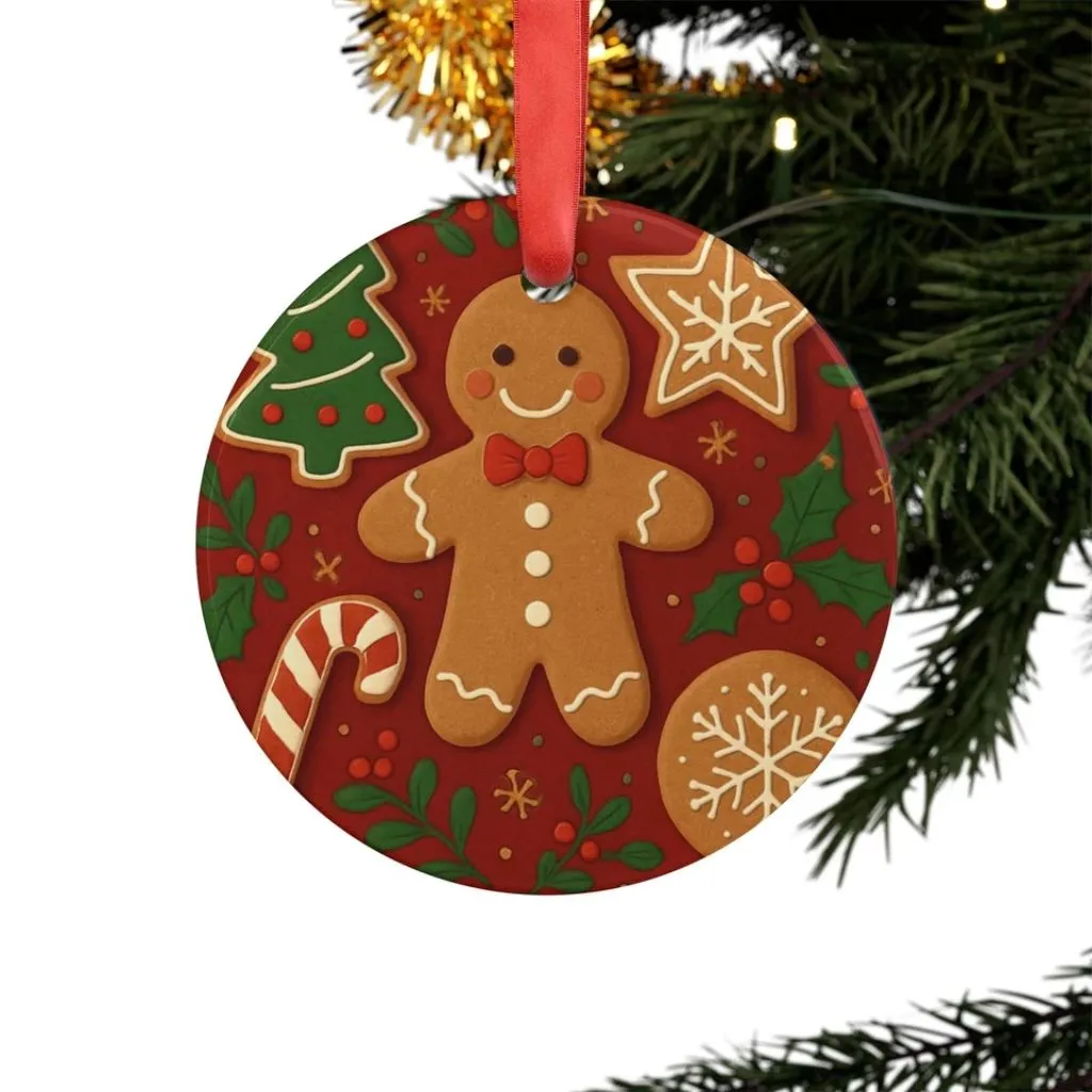 Gingerbread Man Christmas Ornament | Ceramic Holiday Tree Decoration | Festive Keepsake Gift - Image 4