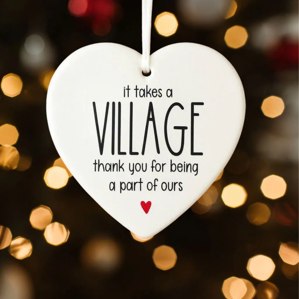 It Takes A Village Thank You Ornament | Appreciation Gift | Holiday Keepsake - Image 6