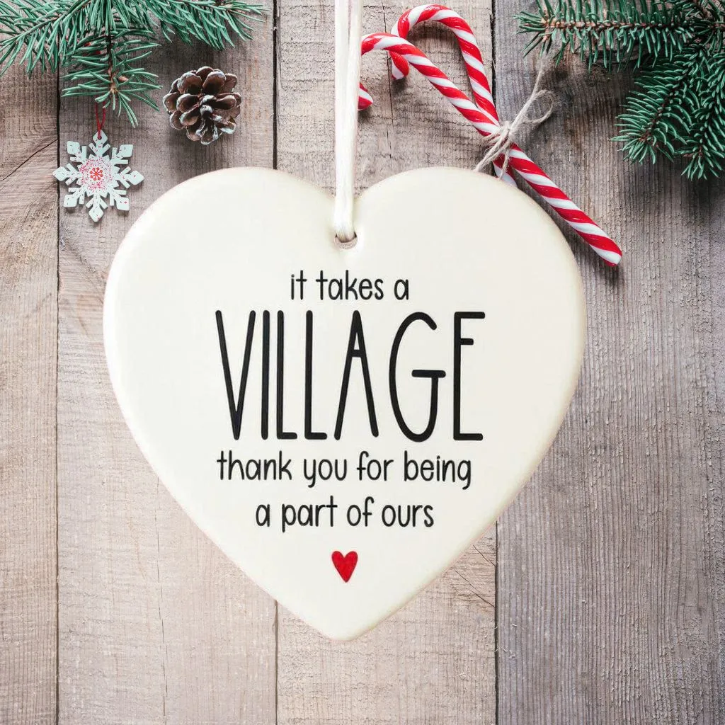 It Takes A Village Thank You Ornament | Appreciation Gift | Holiday Keepsake - Image 4