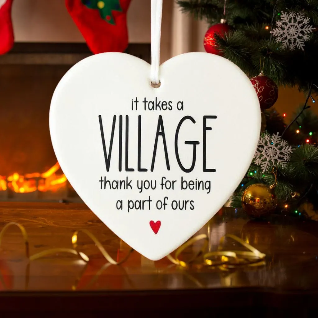 It Takes A Village Thank You Ornament | Appreciation Gift | Holiday Keepsake - Image 5