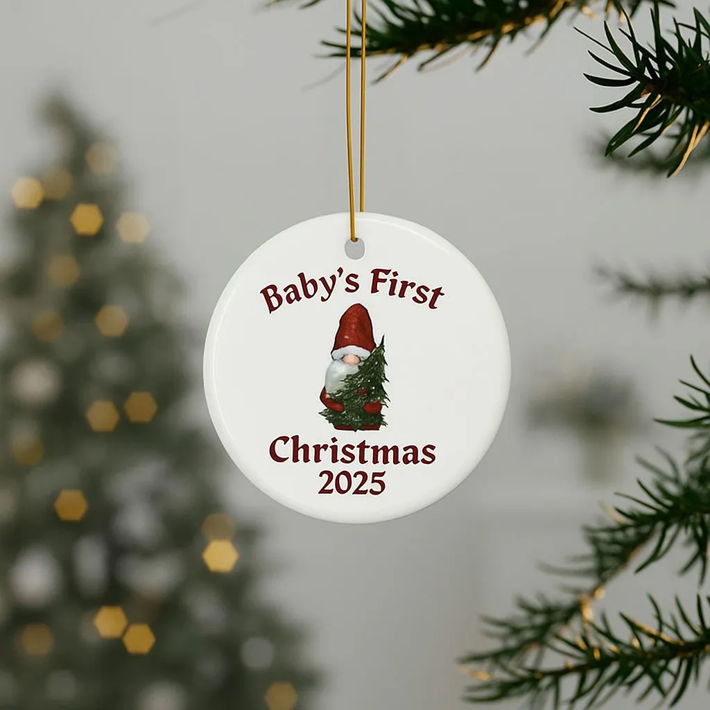 Personalized Baby Christmas Ornament 2025 | Custom Holiday Keepsake | Unique Newborn's First Christmas Gift - Image 2